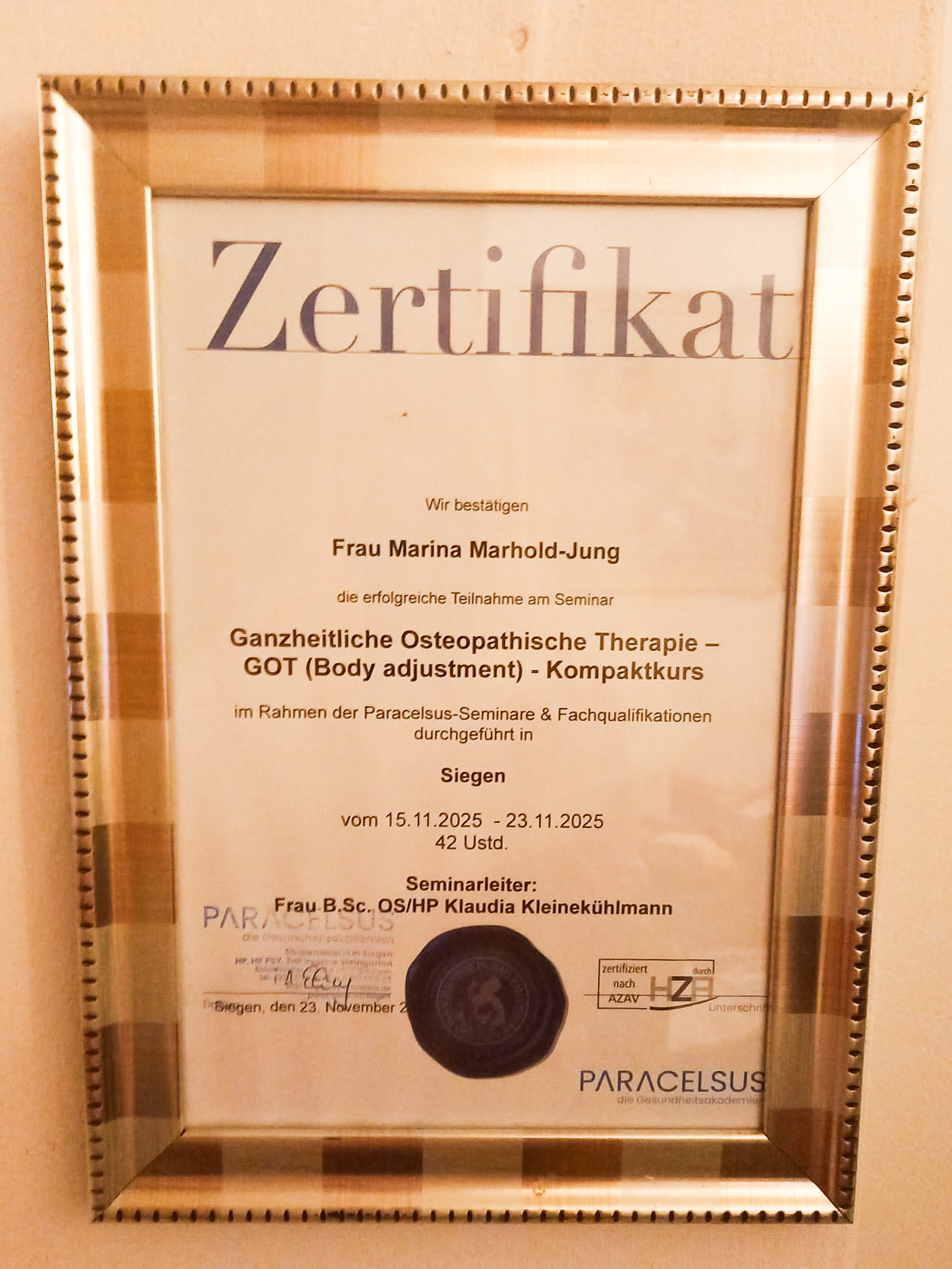 Naturheilpraktiker-Auszeichnung